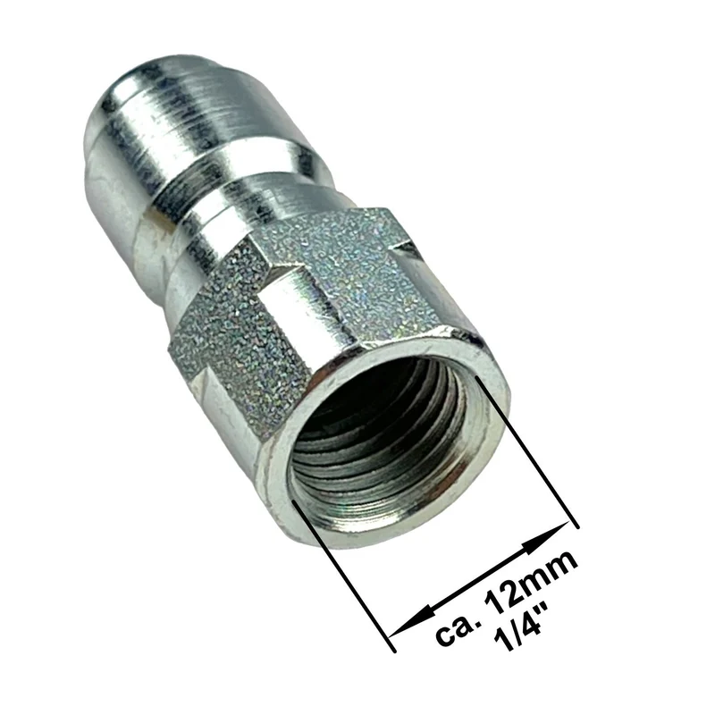 Hochdruck Schnellkupplung Stecker 3/8" mit 1/4" IG Verbinder Adapter Kupplung