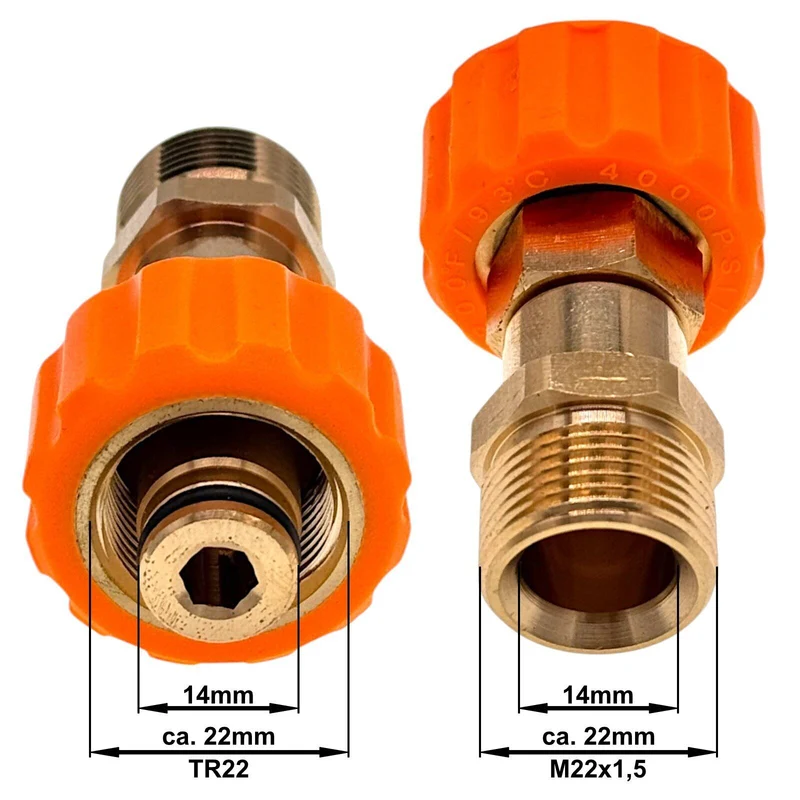 Adapter für Kärcher TR22 IG Easy!Lock auf M22 AG Schlauch Verbinder Hochdruck