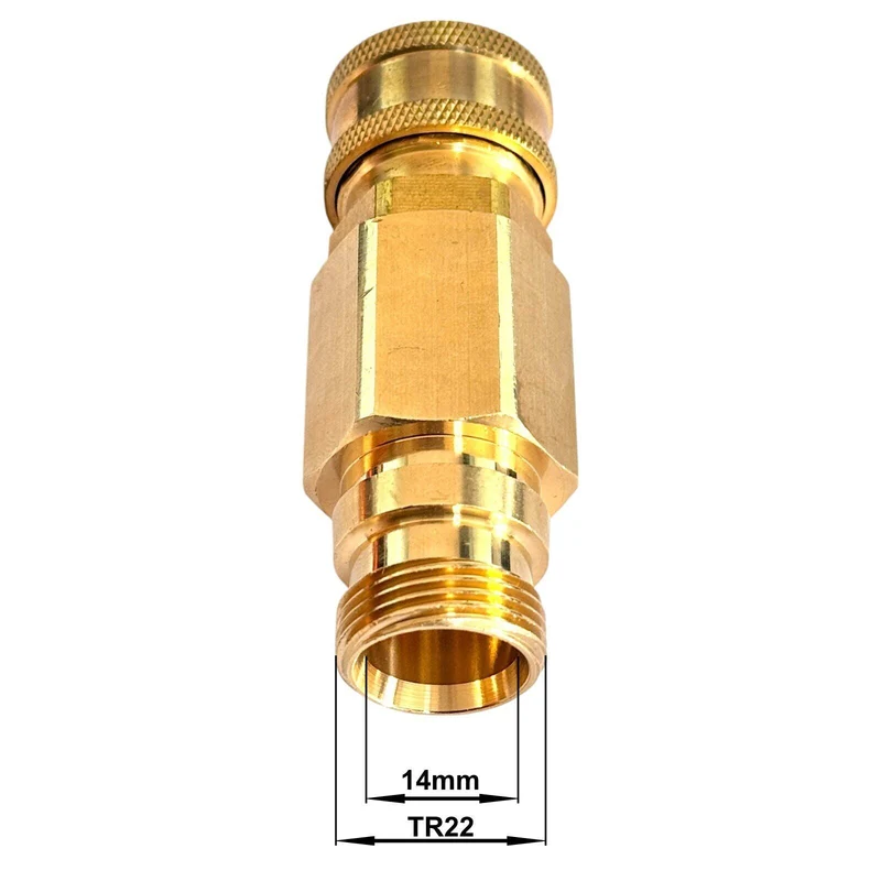 Hochdruckreiniger Schnellkupplung 3/8" mit TR22 AG Verbinder Adapter Kupplung