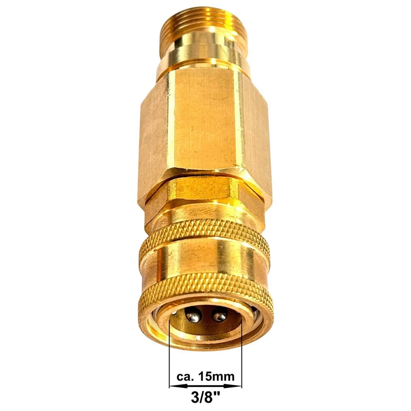 Hochdruckreiniger Schnellkupplung 3/8" mit TR22 AG Verbinder Adapter Kupplung