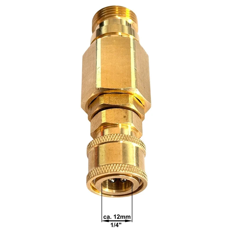 Hochdruckreiniger Schnellkupplung 1/4" mit TR22 AG Verbinder Adapter Kupplung