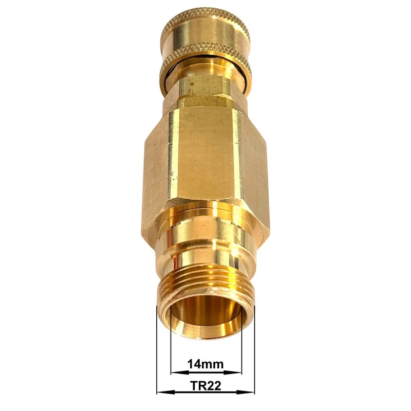 Hochdruckreiniger Schnellkupplung 1/4" mit TR22 AG Verbinder Adapter Kupplung