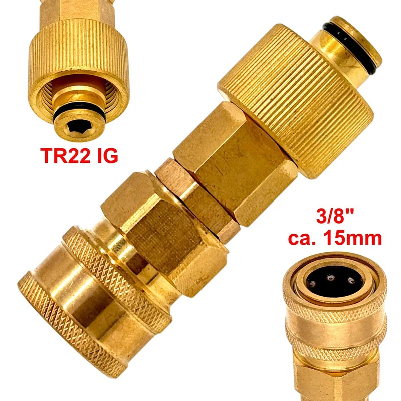 Hochdruck Adapter für Kärcher TR22 IG wie Easy!Lock auf 3/8" Schnellkupplung