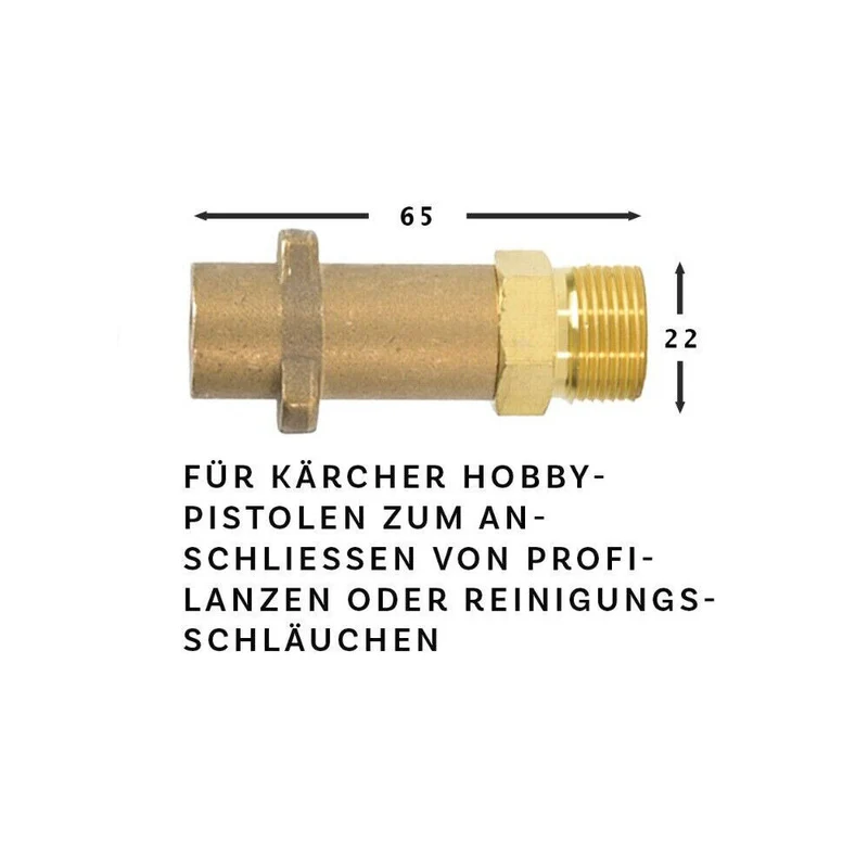 Rohrreinigungsschlauch für Kärcher mit Düse, Bajonett Adapter Hochdruckschlauch