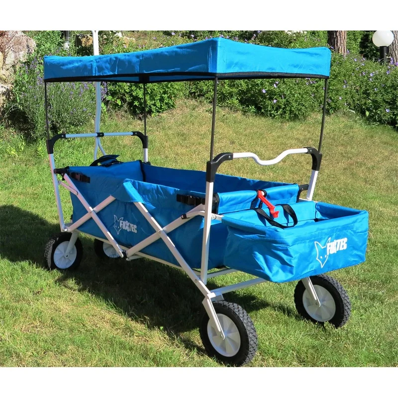 B-WARE FUXTEC Bollerwagen BLAU mit Sonnendach JW-76AB