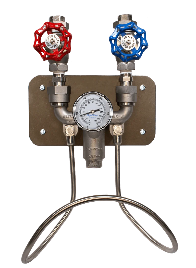 3600M-S-T Stainless Steel Hot & Cold Water Hose Station