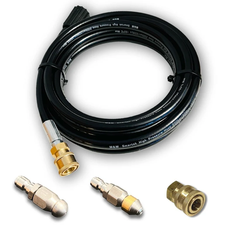 10m Rohrreinigungsschlauch M22 IG auf 1/4" Schnellkupplung für + Düsen