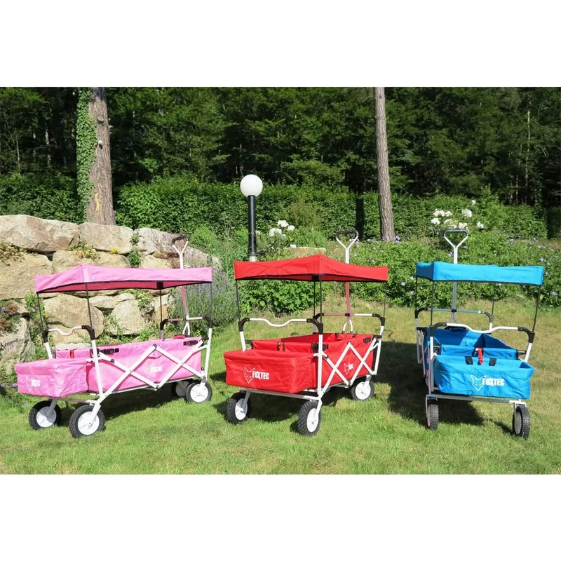 B-WARE FUXTEC Bollerwagen ROT mit Sonnendach JW-76A