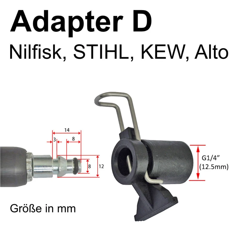 Schlauchverbinder Schnellkupplung f. Kärcher Bosch Nilfisk Parkside Black&Decker