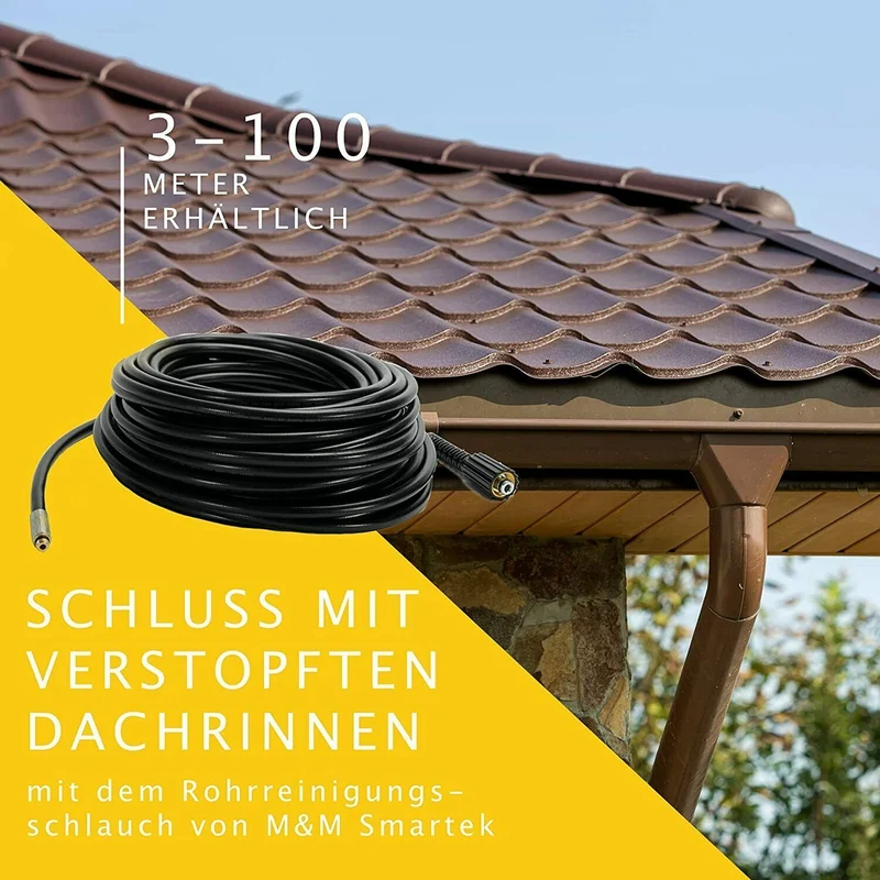 Rohrreinigungsschlauch 14-Teilig für Kärcher Kränzle NILFISK ALTO WAP Bosch B&D