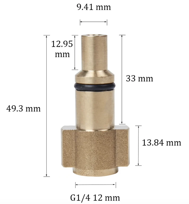 Bajonett Adapter für LAVOR Parkside Hochdruckreiniger Lanzen Bajonett 1/4" 14mm