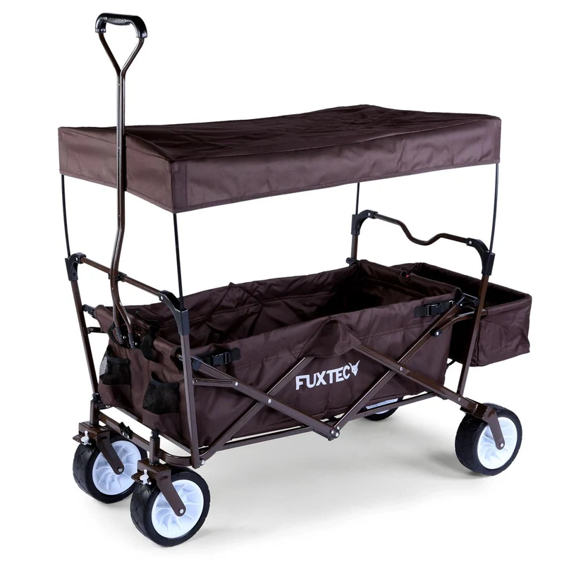 B-WARE FUXTEC Bollerwagen FX-BW100 SCHOKOBRAUN
