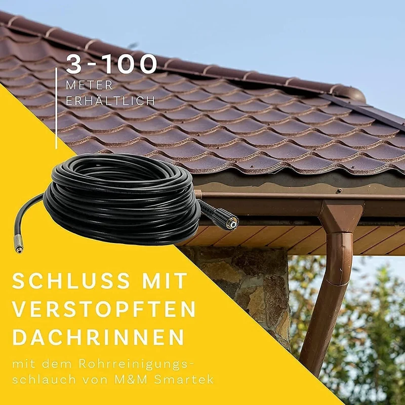 Rohrreinigungsschlauch für Kärcher Kränzle NILFISK ALTO WAP HD HDS (9-Teilig)