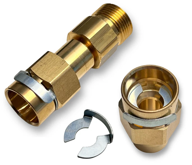 Schlauchadapter für Kärcher 10mm Stecknippel mit Clip Gegenstück 1/4" M22 AG/IG
