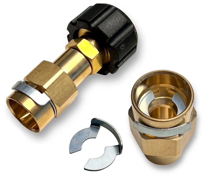 Schlauchadapter für Kärcher 10mm Stecknippel mit Clip Gegenstück 1/4" M22 AG/IG