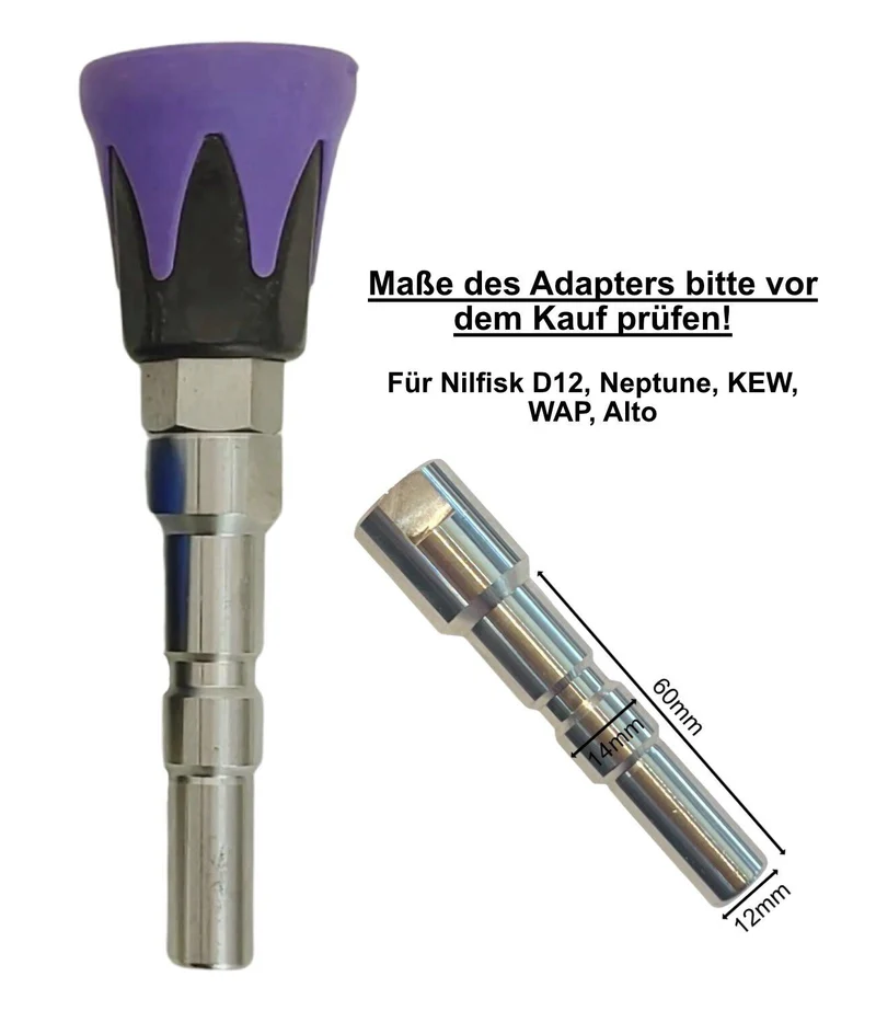 Hochdruck Düse + Schutz für Nilfisk Neptune D12 Schnellkupplung WAP Alto KEW