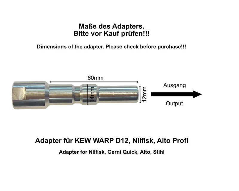Hochdruckreiniger Adapter 1/4" Schnellkupplung Buchse Female Hochdruck Zubehör