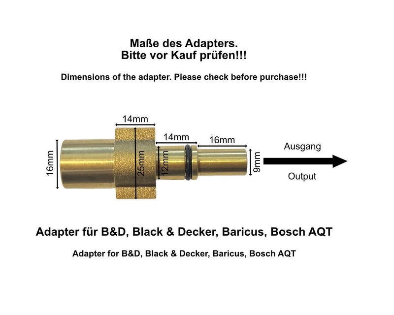 Hochdruckreiniger Adapter 1/4" Schnellkupplung Buchse Female Hochdruck Zubehör