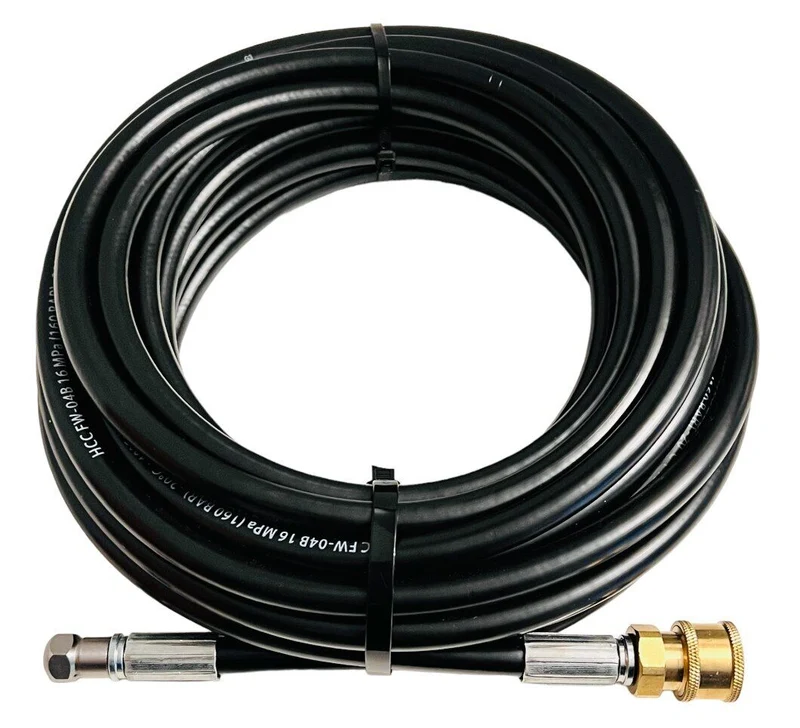 10m Rohrreinigungsschlauch 1/4" Schnellkupplung für Kärcher Kränzle etc. + Düsen