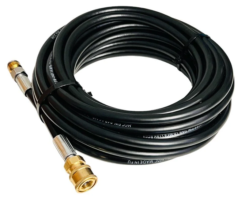 15m Rohrreinigungsschlauch 1/4" Schnellkupplung für Kärcher Kränzle etc. + Düsen