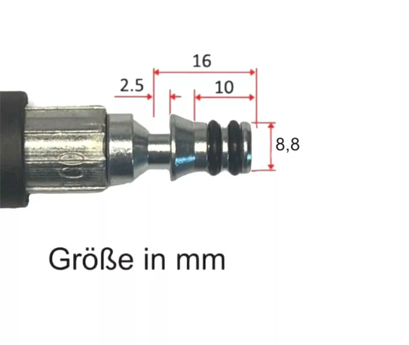Quick Connect Hochdruckadapter passend für Parkside Stecknippel auf M22 IG