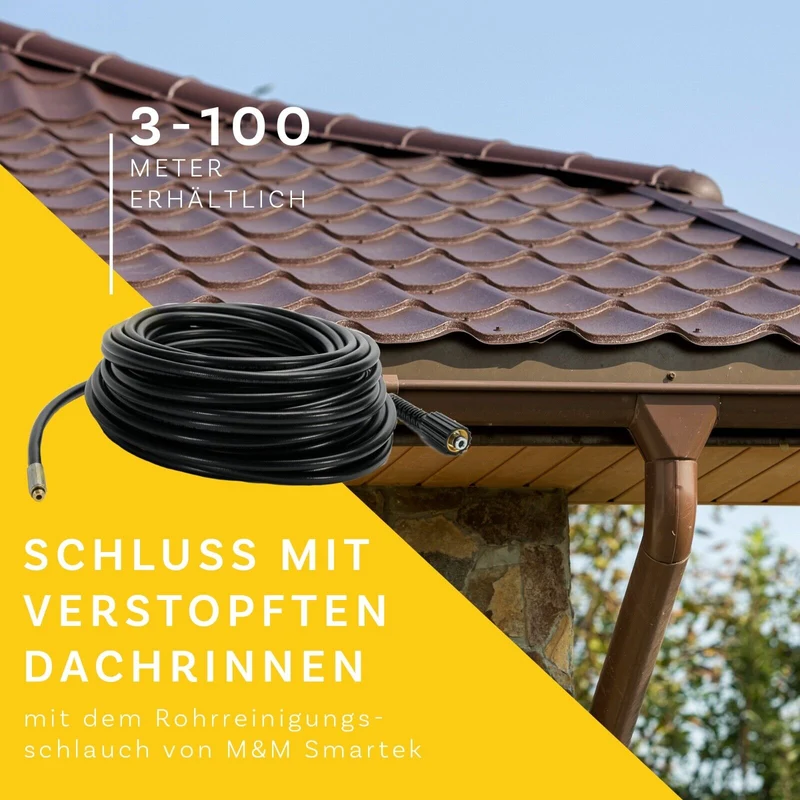7-Teilig Rohrreinigungsschlauch für Kärcher Kränzle NILFISK ALTO HD Adapter