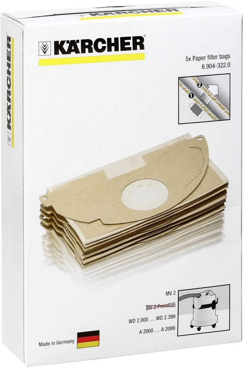 Kärcher Papierfiltertüten für WD/ MV und A