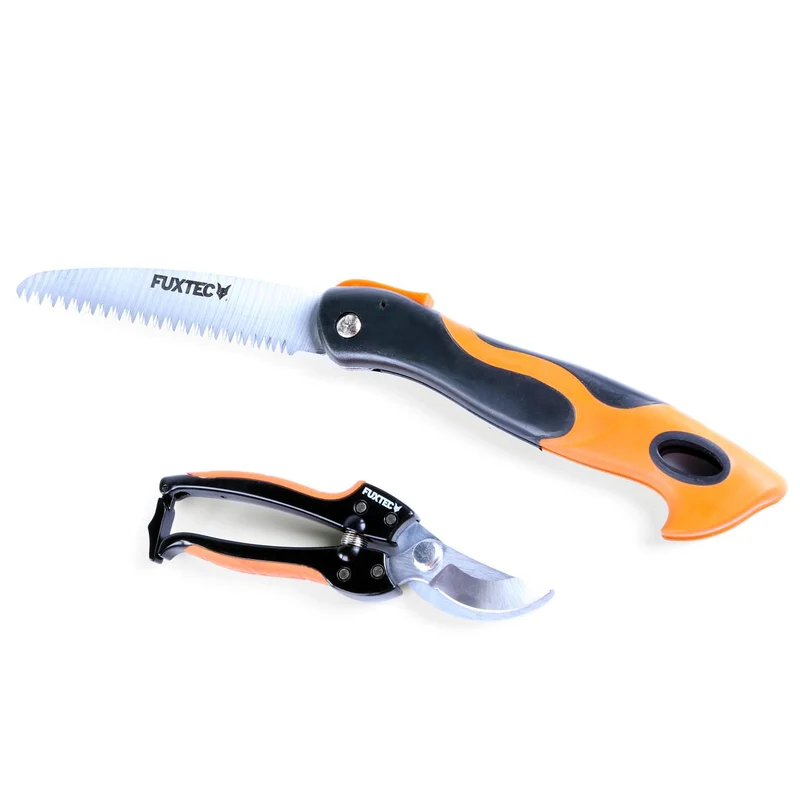 FUXTEC Gartenschere 2er Set - Rebschere & Klappsäge