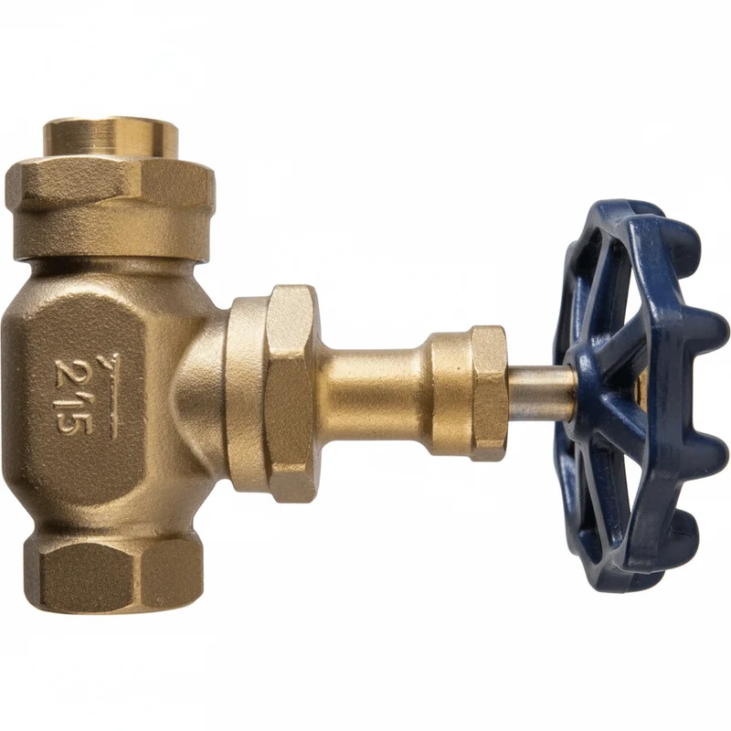 GV-3600-SS-BLUE Globe valve for hot and cold water mixing unit. Stainless steel. Cold water side