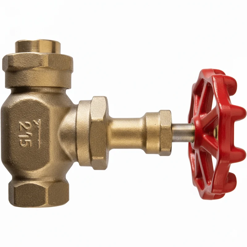 GV-3600-RED Globe valve for hot and cold water mixing unit. Brass. Hot water side