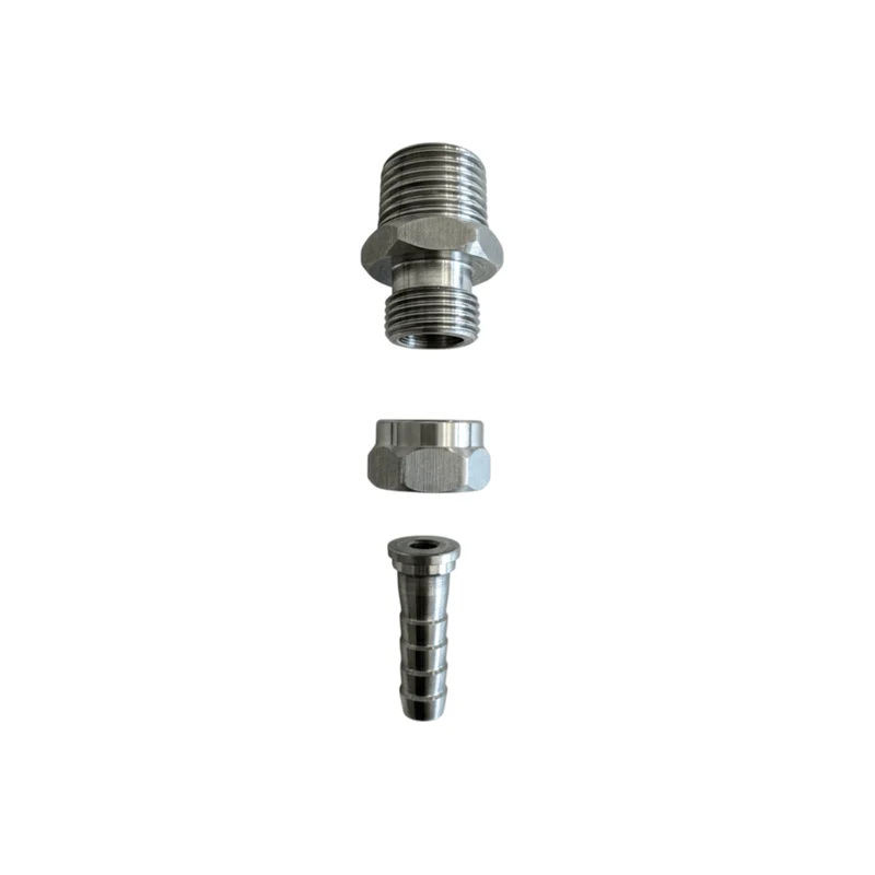 9D-3/8-S 3-pc adapter: 1/2" MNPT X 3/8"