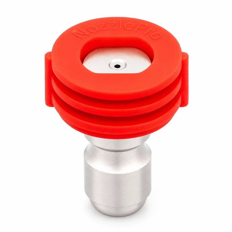 NPQC-0008 – High Pressure, Solid Stream quick connect, red, 8cap